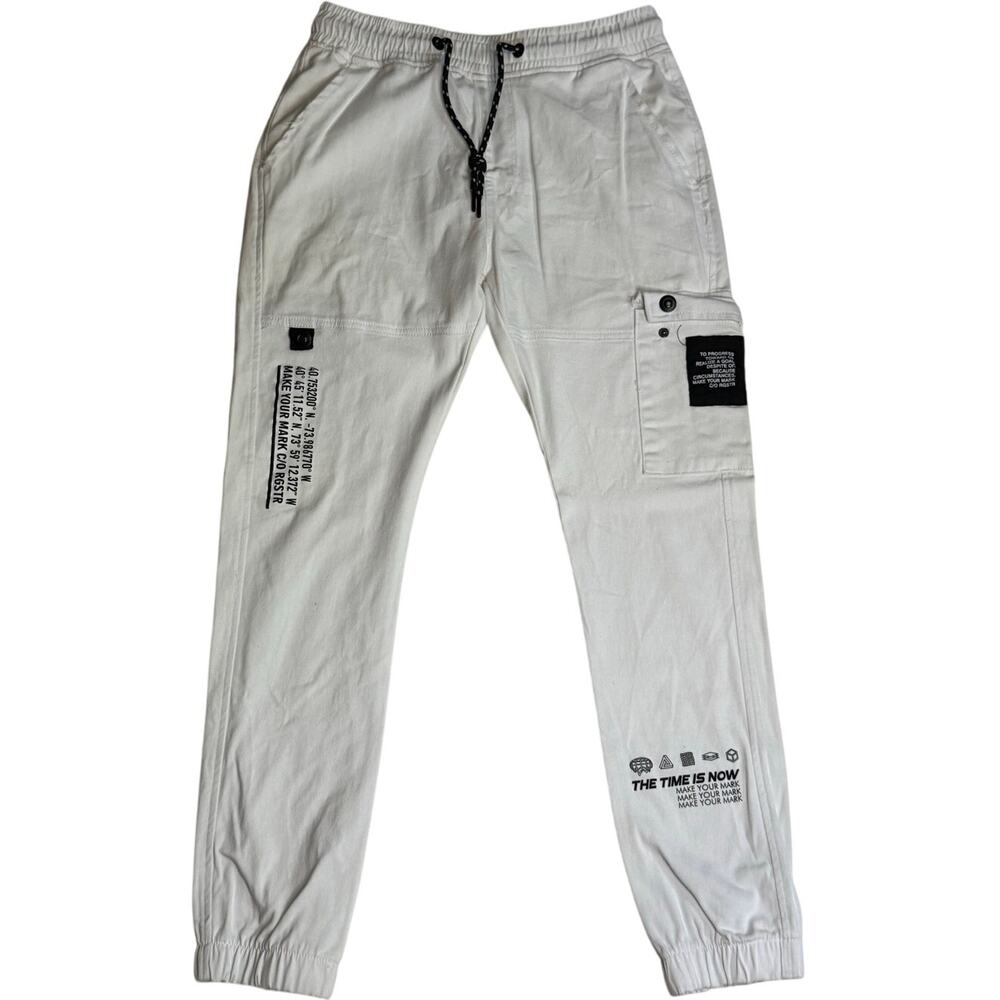 RGSTR Men's White Jogger Pants sz: MEDIUM EXCELLENT CONDITION